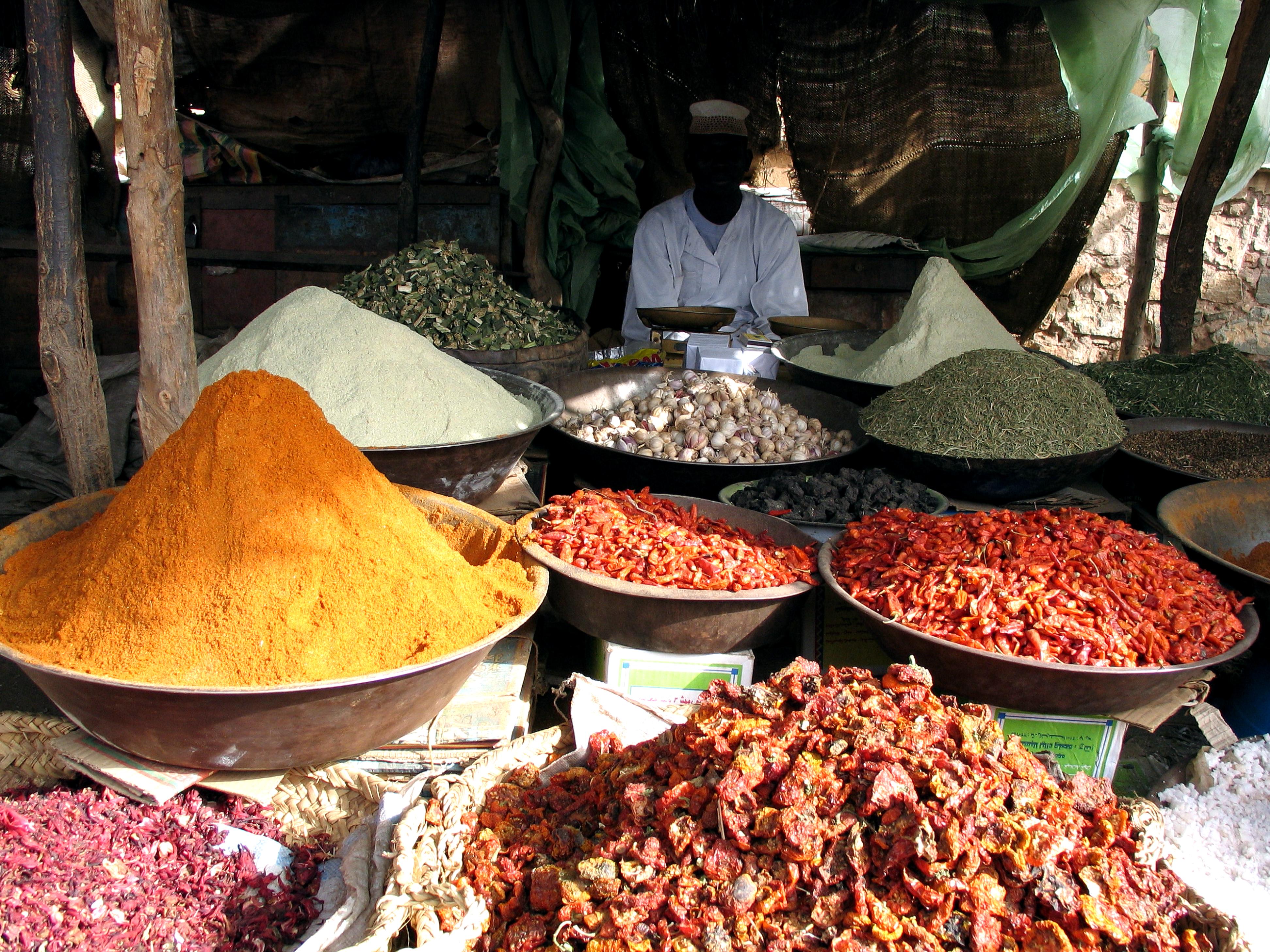 Free picture: various, spices, herbs, market, Africa